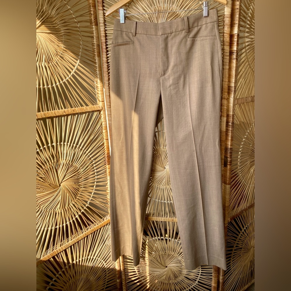 Banana Republic Women's Tan Wool Blend Trousers Size 6 Beige Dress Pants Office